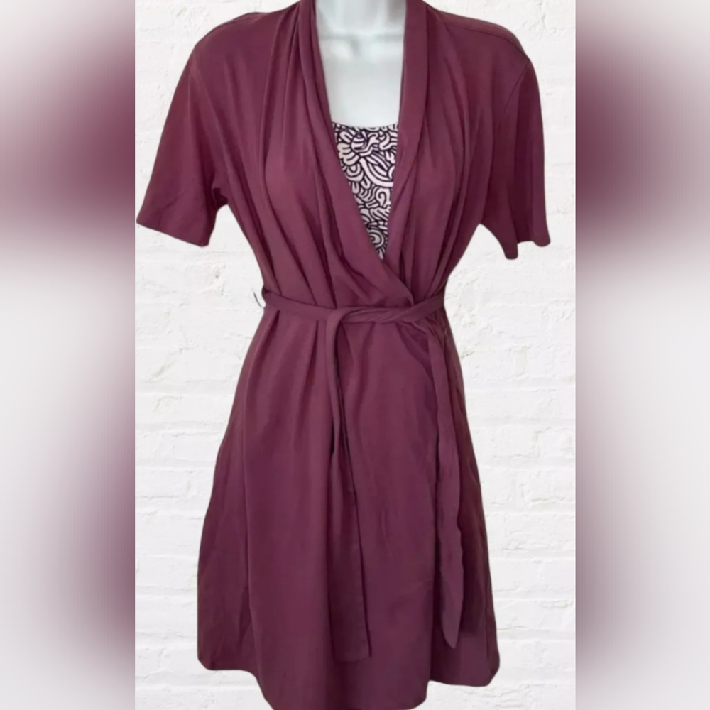 Betabrand Women's 2 in 1 Dress in Dusty Violet